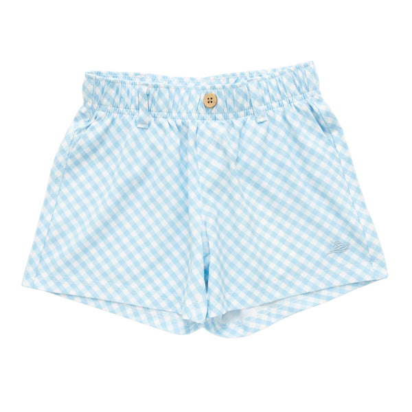 Performance Play Shorts- Blue Gingham