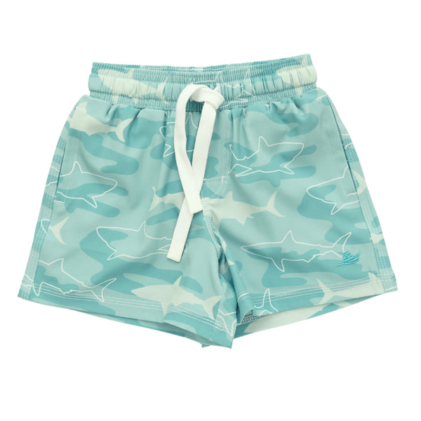 Swim Trunks- Green Shark
