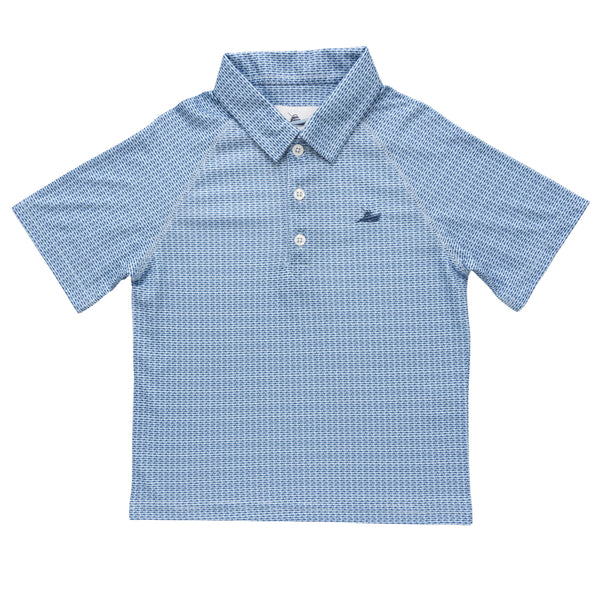Shark Print Polo