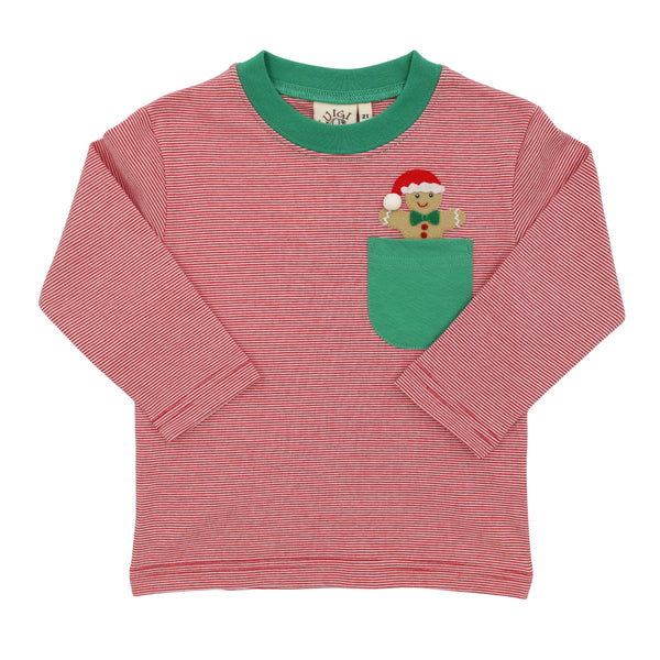 Gingerbread Man Pocket LS Shirt