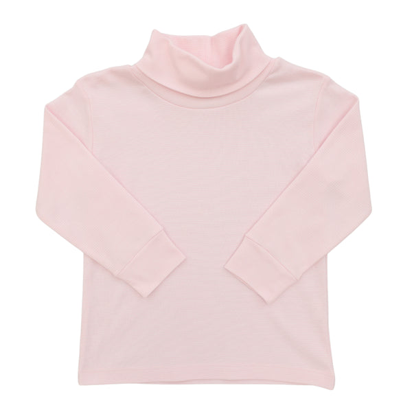 Thin Stripe Turtleneck- Light Pink/White