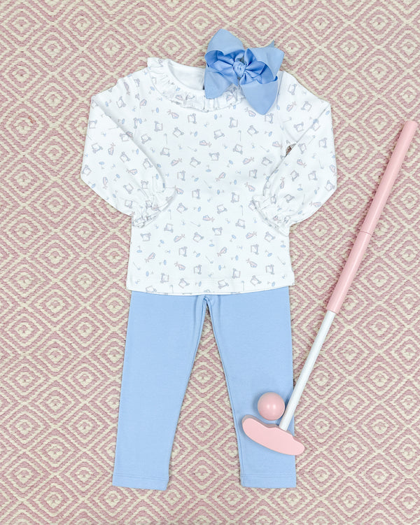 Straight Leggings- Lt. Sky Blue