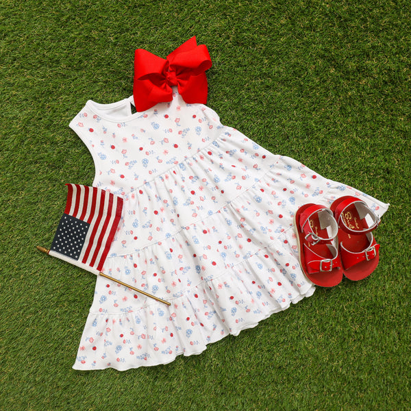 Ladybug Blooms Tiered Dress