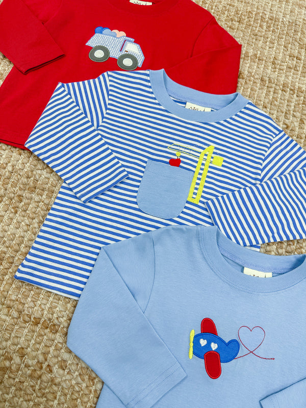 Heart Drop Crane Pocket LS Shirt