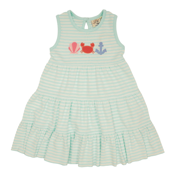 Trio Ocean Icons Tiered Dress