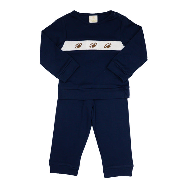 Bayou Knit Play Set- Napa Navy Football