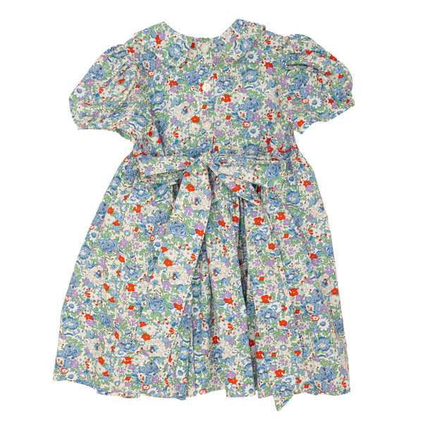 Blue Floral Smocked Gianna Dress