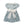 White & Ice Blue Velvet Dress W/ Lace