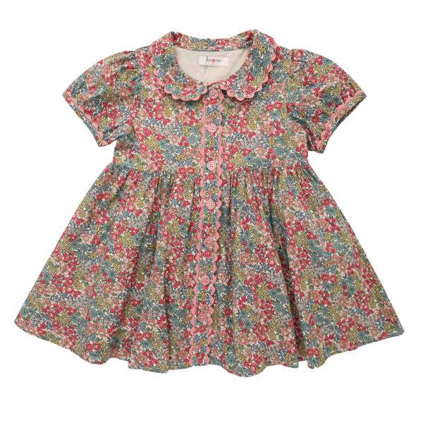Maggie Scalloped Dress- Pink