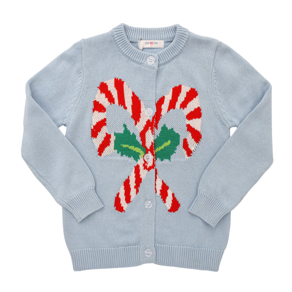 Candy Cane Knit Sweater- Blue