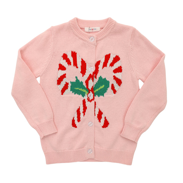 Candy Cane Knit Sweater- Pink