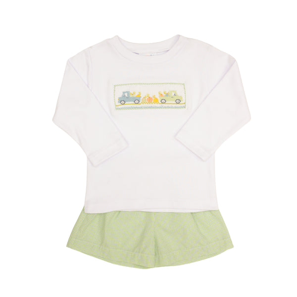 Pumpkin Smocked Tom Short Set