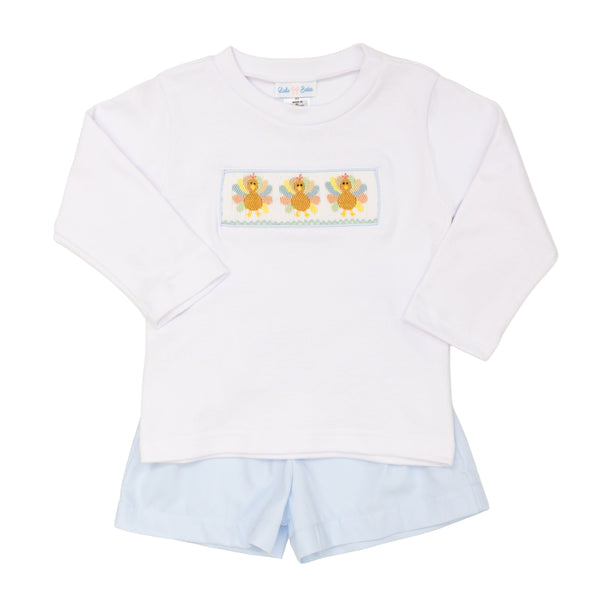 Turkey Smocked Tom Short Set