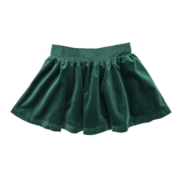 Green Velvet Skirt