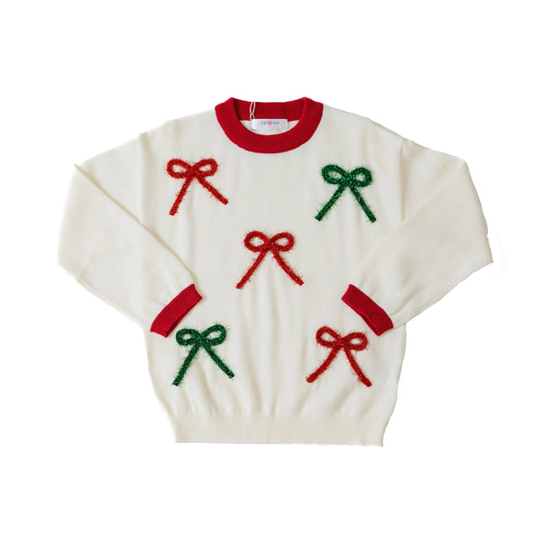 Christmas Bows LS Sweater