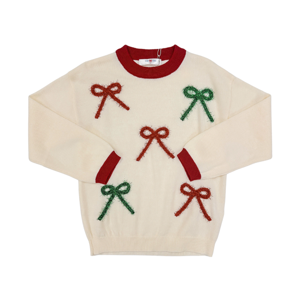 Christmas Bows LS Sweater