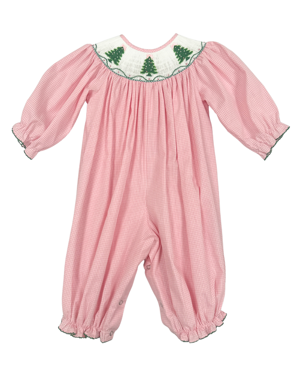 Christmas Tree Smocked Romper