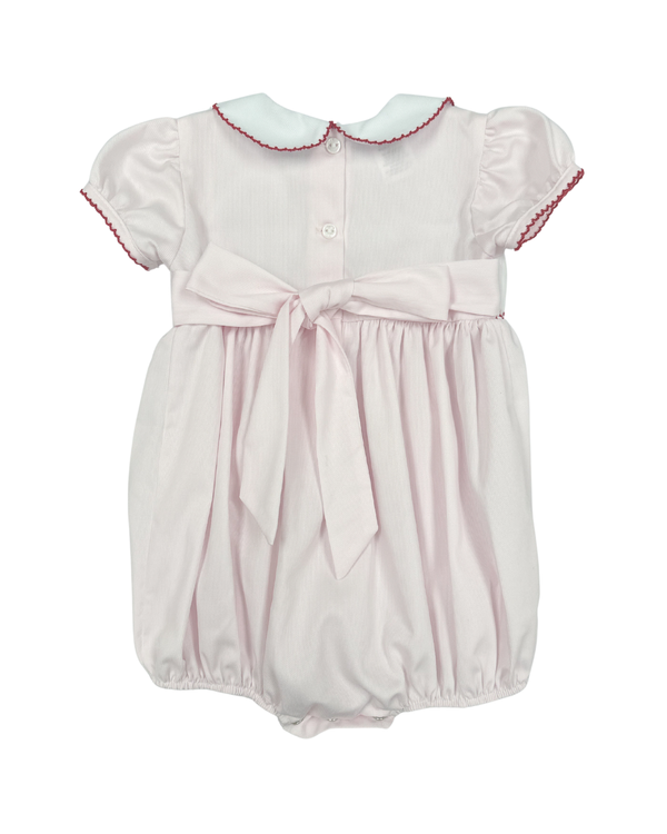 Holiday Wreath Smocked Collared Bubble