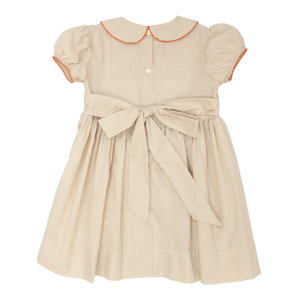 Autumn Leaves Smocked Rose Dress