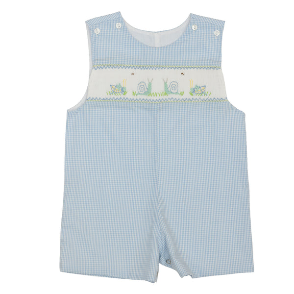 Snails & Grasshoppers Smocked Shortall