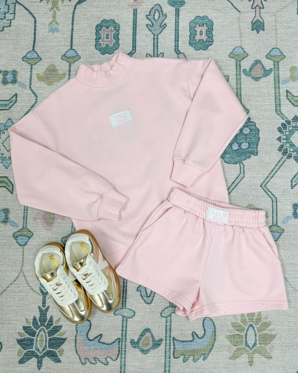 Terry Cloth Top- Light Pink