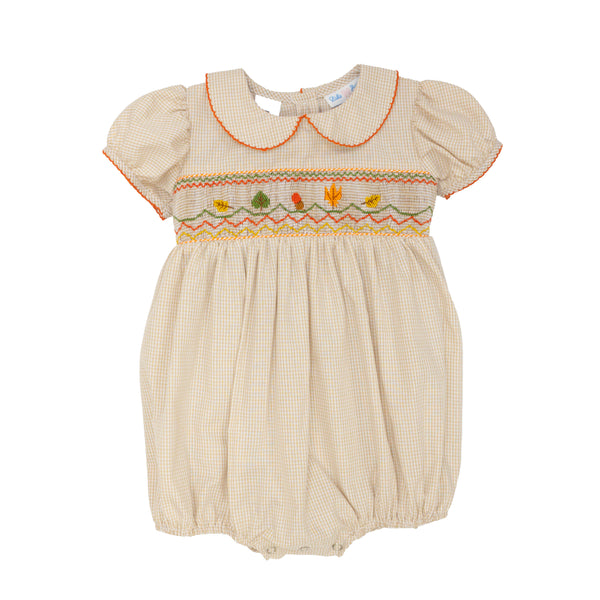 Autumn Leaves Smocked Rosie Bubble