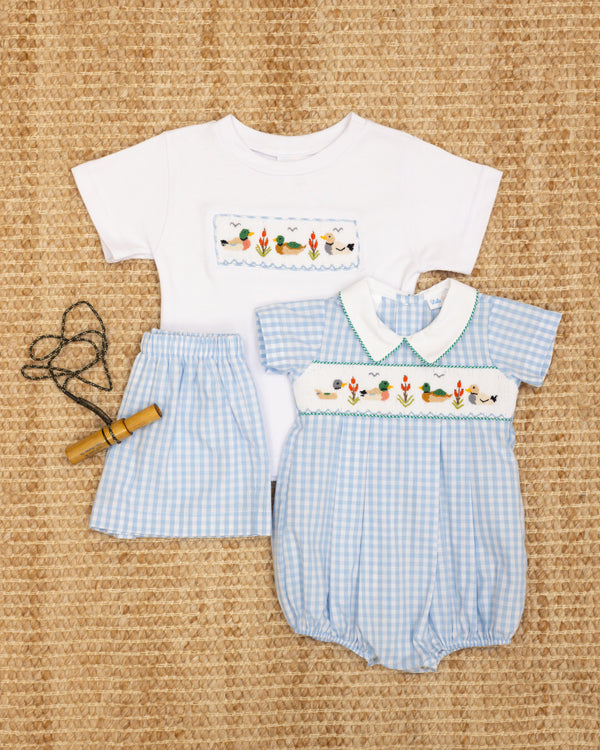 Mallard Ducks Smocked Blake Bubble