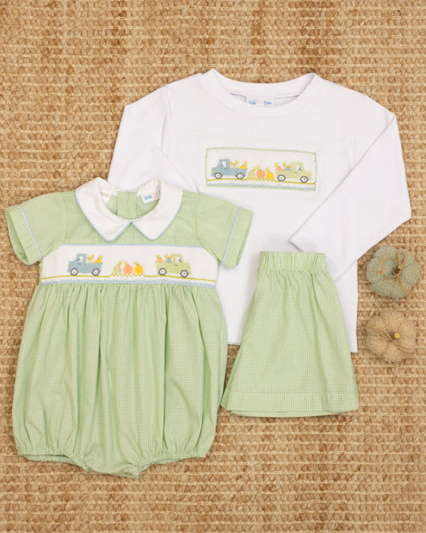 Pumpkin Smocked Noah Bubble