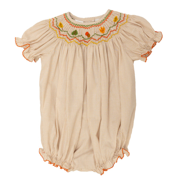 Autumn Leaves Smocked Bishop Emmie Bubble