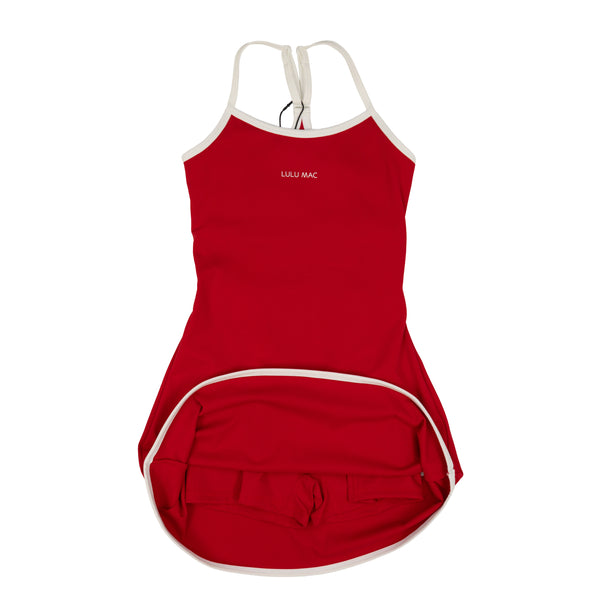Athletic Dress- Red/White