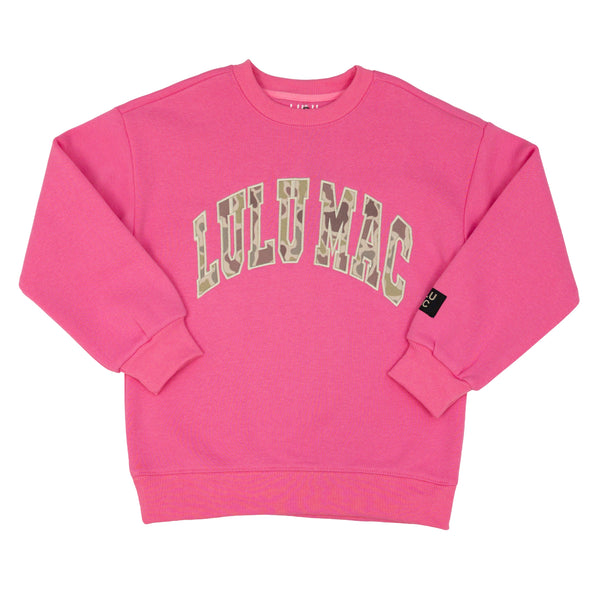 Lulu Mac Sweatshirt- Camo Bubblegum