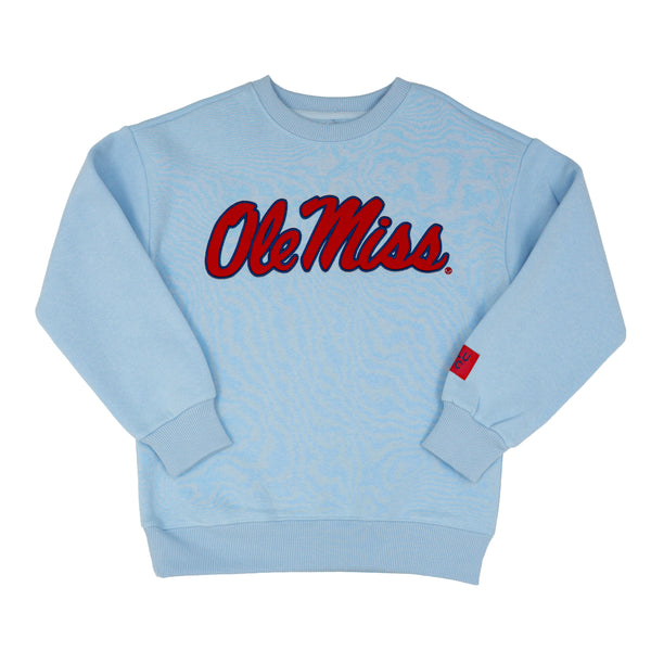 Lulu Mac Sweatshirt- Ole Miss- Light Blue