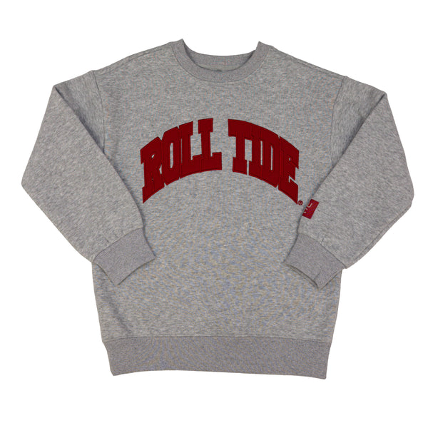 Lulu Mac Sweatshirt- Roll Tide- Grey