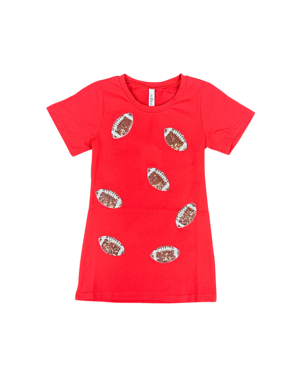 Football Sequin Dress- Red