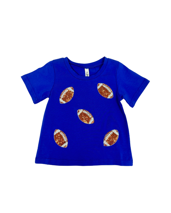 Football Sequin Shirt- Royal
