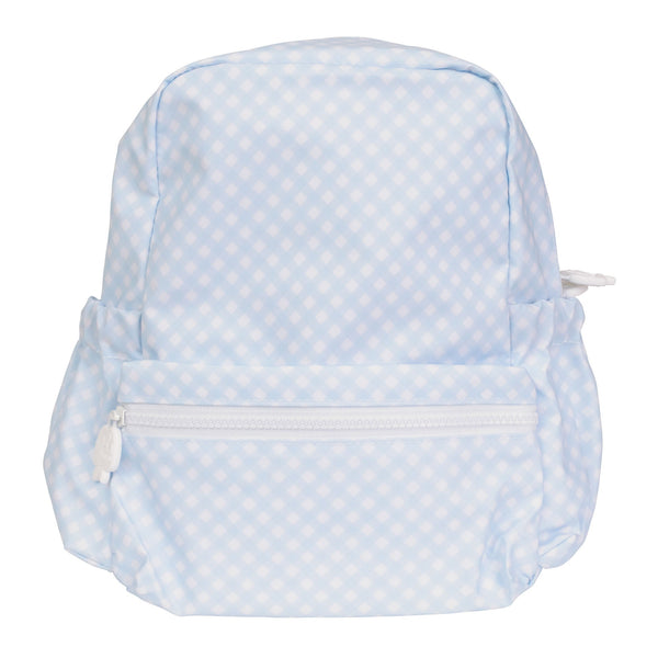Blue Gingham Backpack- Small