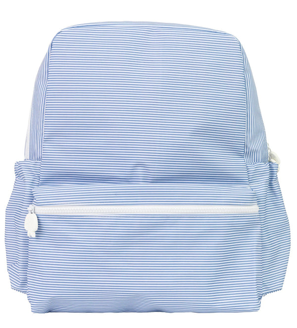 Navy Mini Stripe Backpack- Large