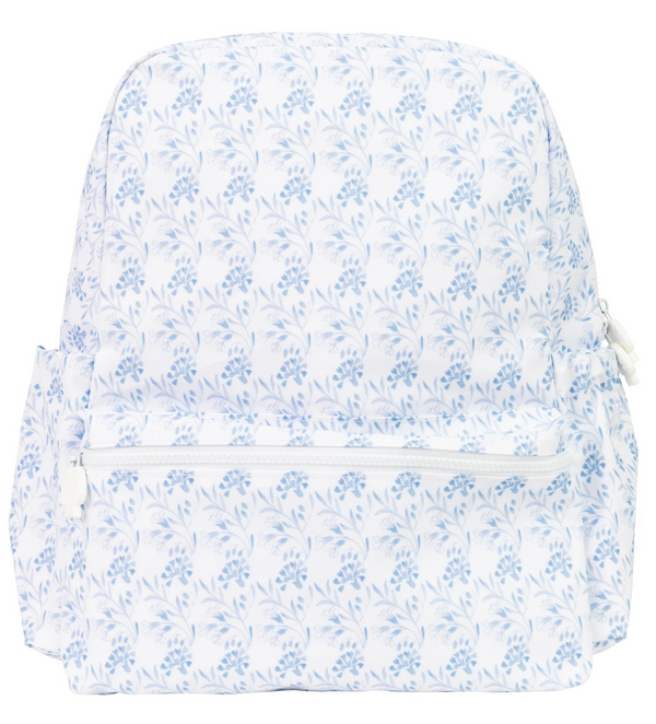Navy Floral Backpack- Large