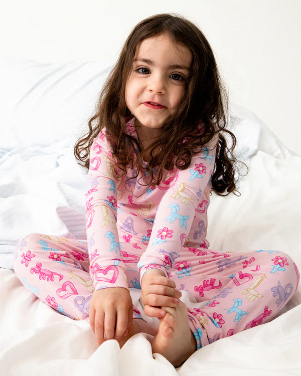 Party Animals Glow In The Dark L/S Pj- Pink