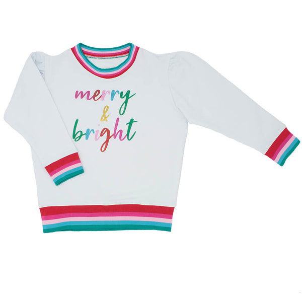 Merry & Bright Glitter Holly Sweatshirt