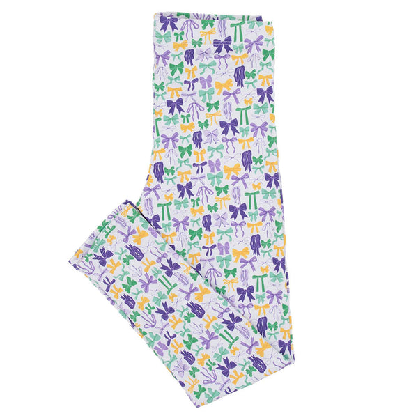 Mardi Gras Bows Leggings