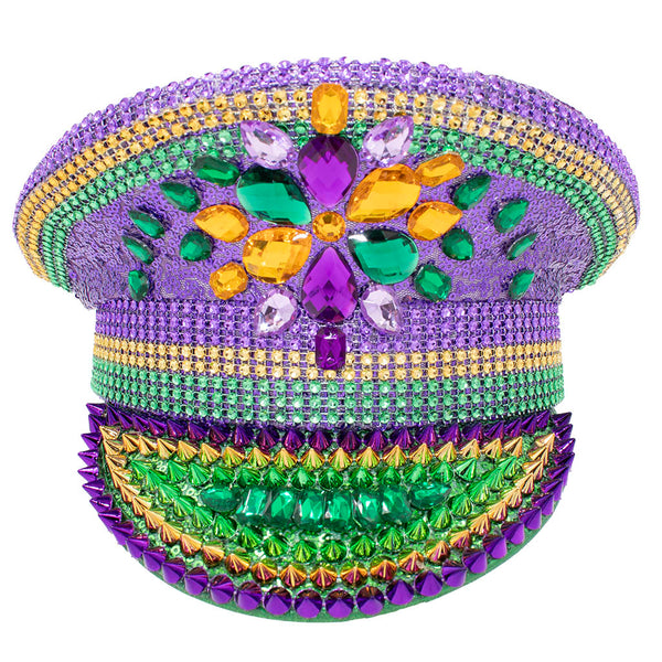Mardi Gras Rhinestone Conductor Hat Youth
