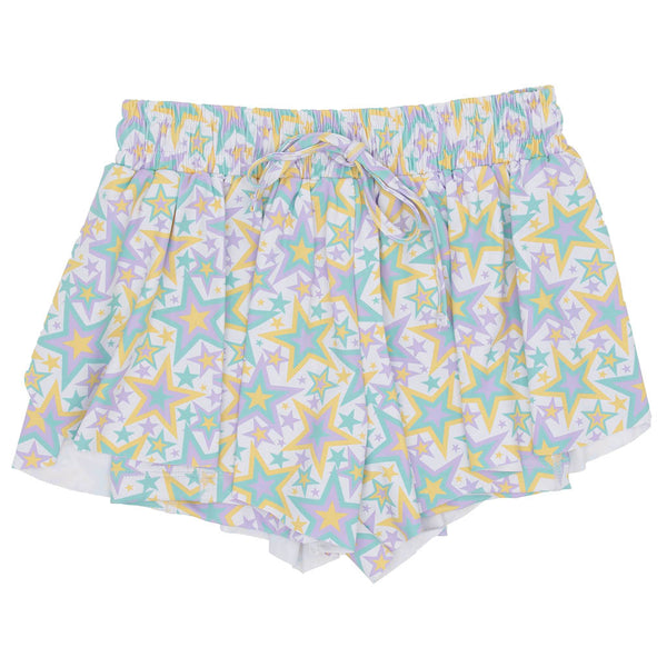 Mardi Gras Stars Pastel Butterfly Short