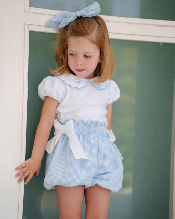 Mini Blue Gingham T-Shirt