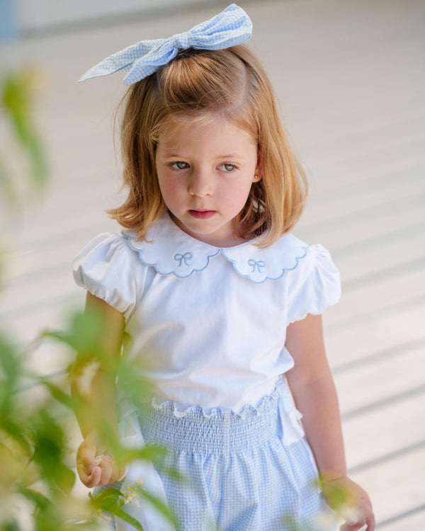 Mini Blue Gingham T-Shirt