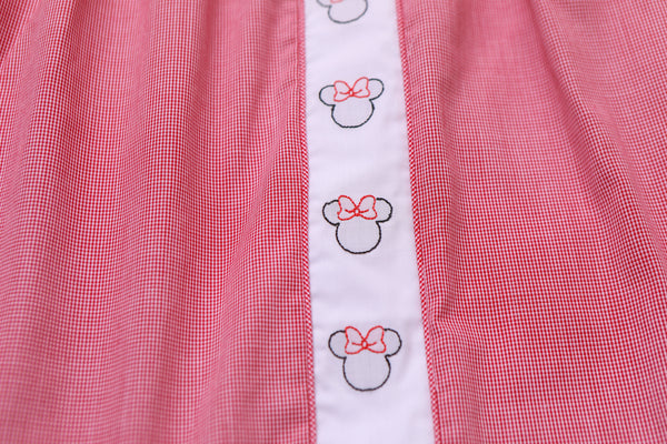 Mouse Dress- Red Micro Check