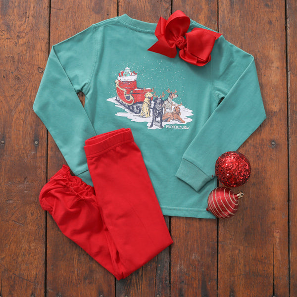 Sleigh Dogs LS- Teal