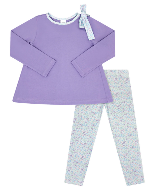 Madeline Legging Set- Lilac Lavender, Frosted Floral