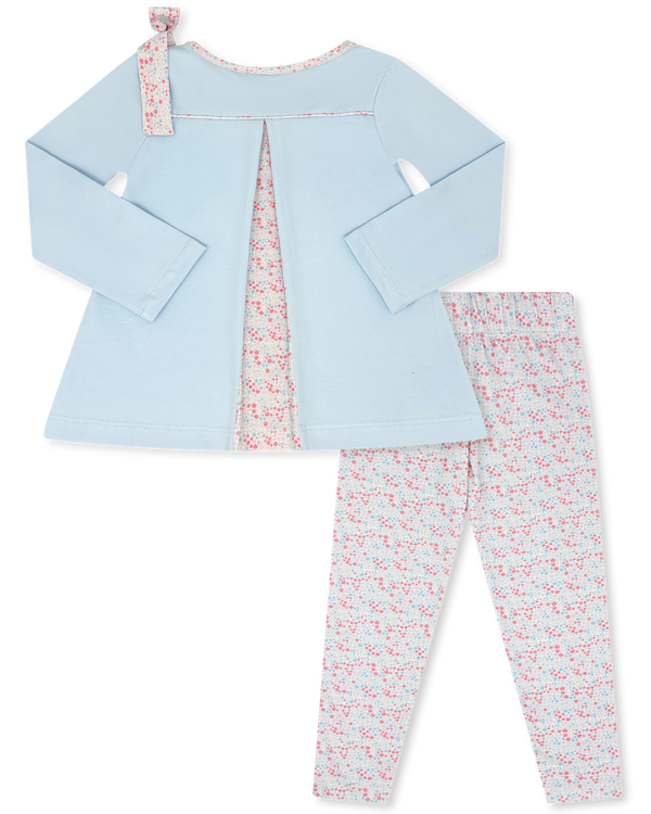 Madeline Legging Set- Petal Play, Cotton Candy Blue
