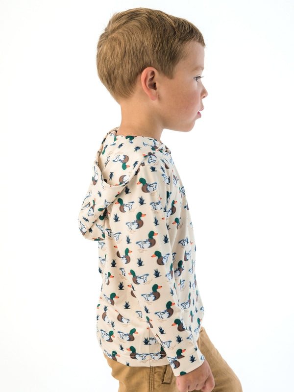 Mallard Marsh Duck Performance Hooded Shirt